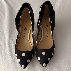 Katy Perry Collections Black and White Polka Dot Heels